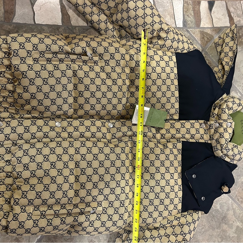 Men's Gucci GG canvas down puffer jacket size 52/extra large made in Italy - Picture 6 of 12